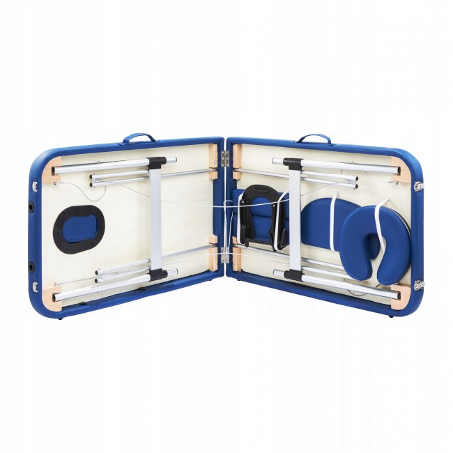 Масажний стіл складний 4FIZJO Massage Table Alu W60 Blue (P-5907739318404)