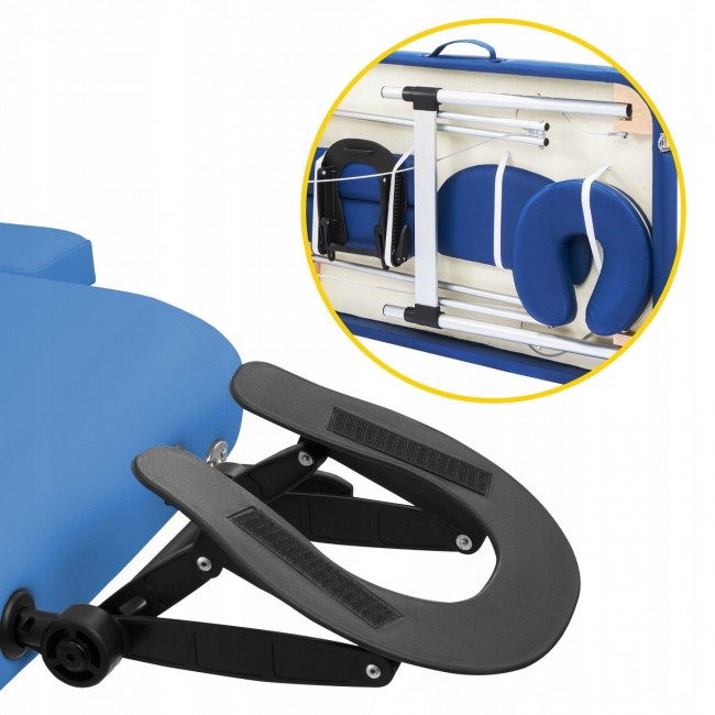Масажний стіл складний 4FIZJO Massage Table Alu W60 Blue (P-5907739318404)