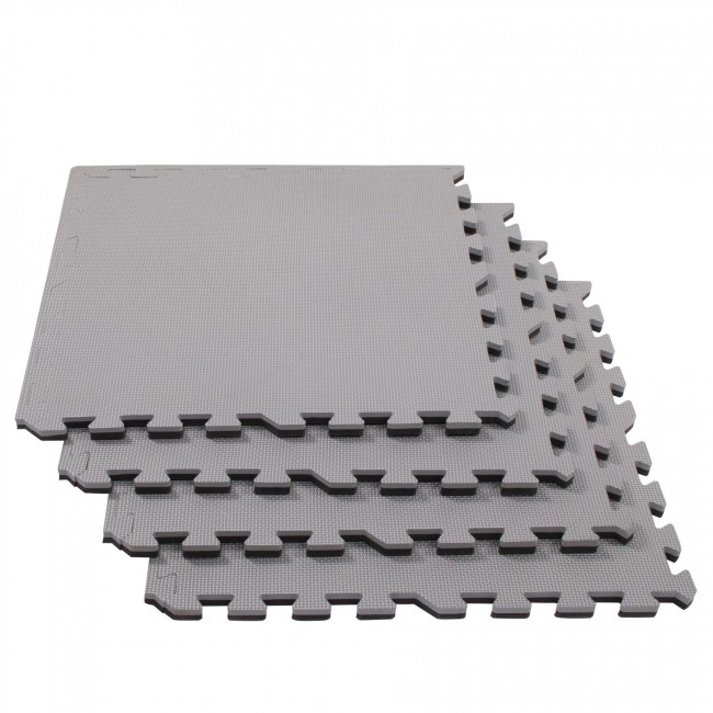 Мат-пазл (ласточкин хвост) Springos Mat Puzzle EVA 120 x 120 x 2 cм FM0009 Black/Grey