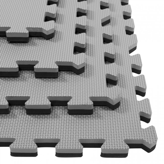 Мат-пазл (ласточкин хвост) Springos Mat Puzzle EVA 120 x 120 x 2 cм FM0009 Black/Grey