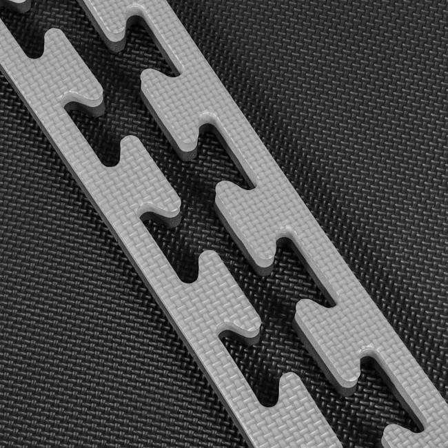 Мат-пазл (ласточкин хвост) Springos Mat Puzzle EVA 120 x 120 x 2 cм FM0009 Black/Grey