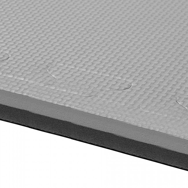 Мат-пазл (ласточкин хвост) Springos Mat Puzzle EVA 120 x 120 x 2 cм FM0009 Black/Grey