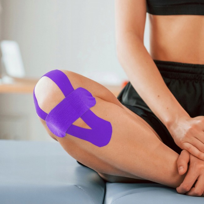 Стрічка кінезіологічна (кінезіо тейп) 4FIZJO 5 см x 5 м Violet (P-5907739318817)