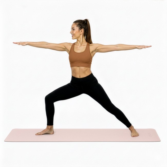 Коврик спортивный Actiget TPE 183 x 61 x 0.6 см для йоги и фитнеса ACT0023 Pink/Grey