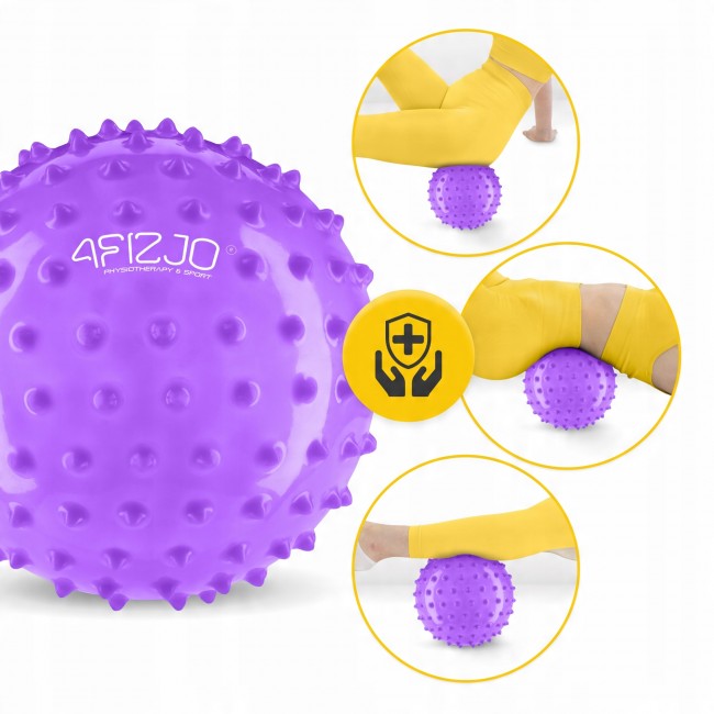 Мяч для пилатеса, йоги, реабилитации 4FIZJO 20 см (массажный) Violet (P-5905973406086)
