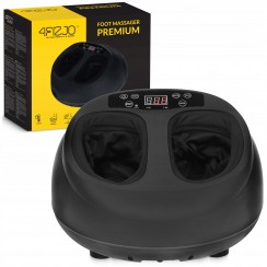 Массажер для стоп 4FIZJO Premium многофункциональный, с подогревом Black (P-5905973403498)