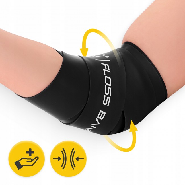 Лента компрессионная для флоссинга 4FIZJO Floss Band 207 x 5 x 0.1 см Black (P-5905973405256)