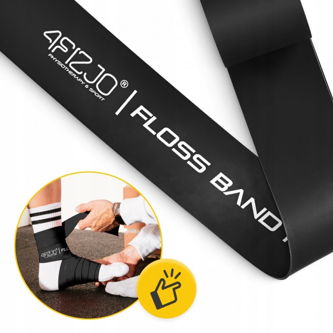 Лента компрессионная для флоссинга 4FIZJO Floss Band 207 x 5 x 0.1 см Black (P-5905973405256)