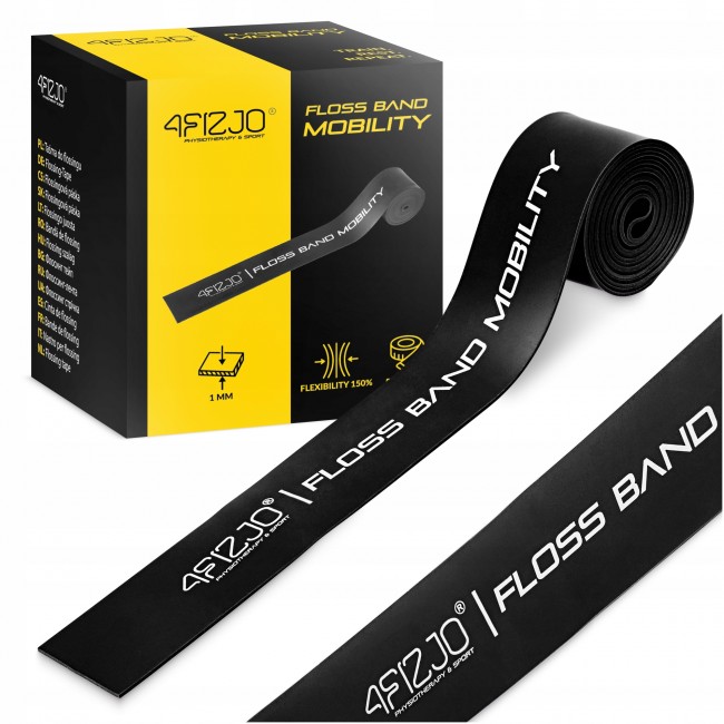 Лента компрессионная для флоссинга 4FIZJO Floss Band 207 x 5 x 0.1 см Black (P-5905973405256) Лента компрессионная для флоссинга 4FIZJO Floss Band 207 x 5 x 0.1 см Black (P-5905973405256)