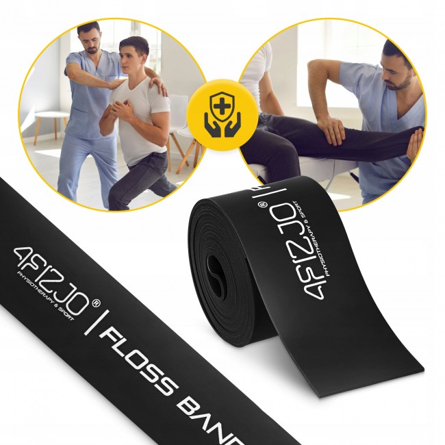 Лента компрессионная для флоссинга 4FIZJO Floss Band 207 x 5 x 0.1 см Black (P-5905973405256)