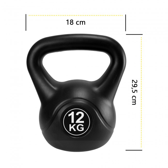 Гиря вінілова Cornix 12 кг XR-0431 Black