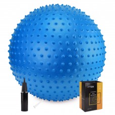 М'яч для фітнесу (фітбол) Cornix 65 см масажний Anti-Burst XR-0483 Blue