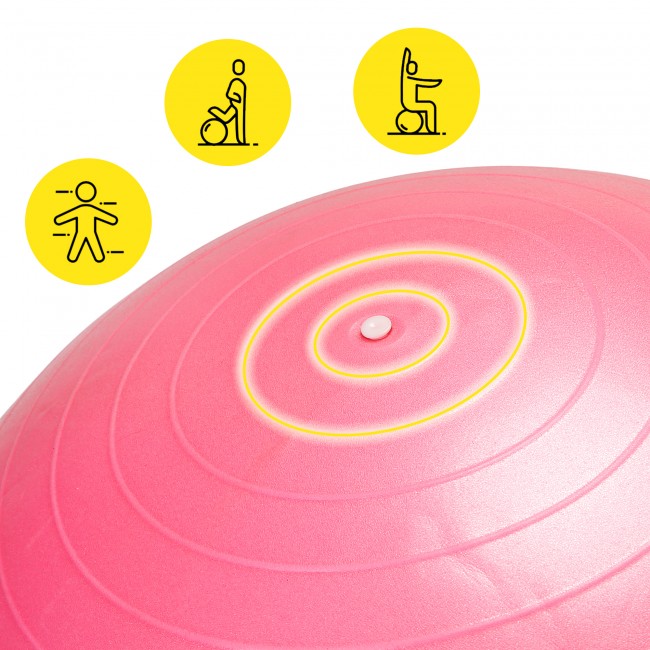 Мяч для фитнеса (фитбол) Cornix 65 см полумассажный Anti-Burst XR-0477 Pink