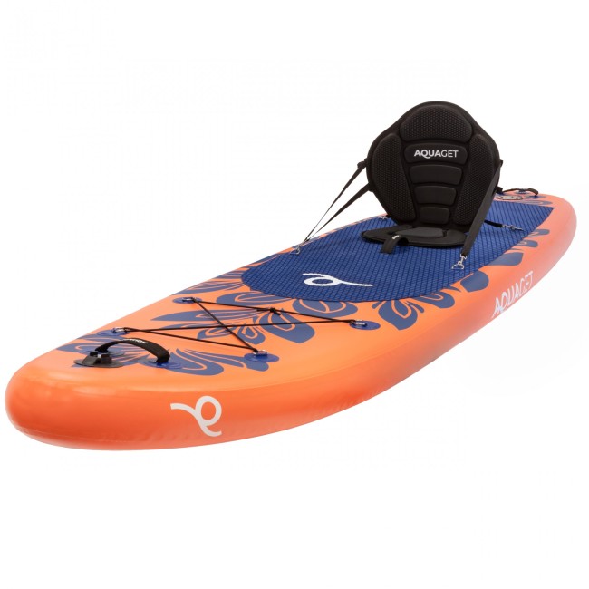 Надувная SUP доска (САП борд) Aquaget 350 см с веслом AQ0045 Orange/Navy Blue