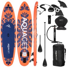 Надувная SUP доска (САП борд) Aquaget 350 см с веслом AQ0045 Orange/Navy Blue