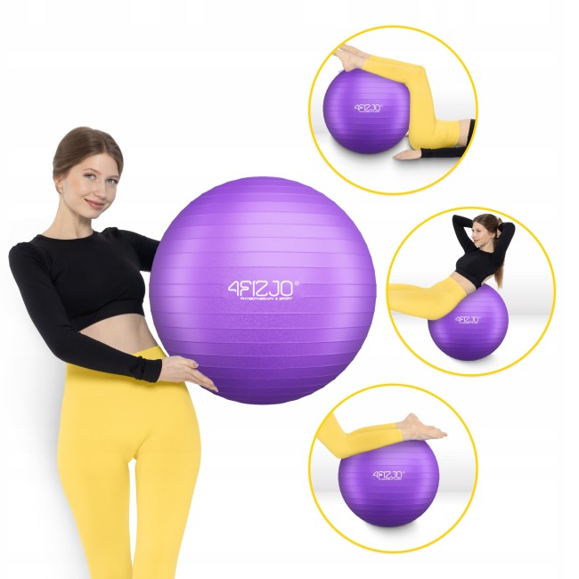 Мяч для фитнеса (фитбол) 4FIZJO 65 см Anti-Burst Violet (P-5905973404778)