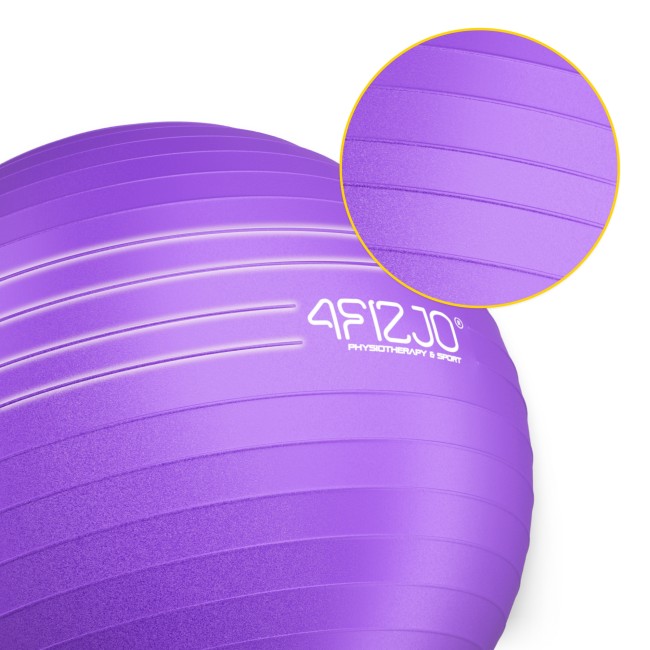 Мяч для фитнеса (фитбол) 4FIZJO 65 см Anti-Burst Violet (P-5905973404778)