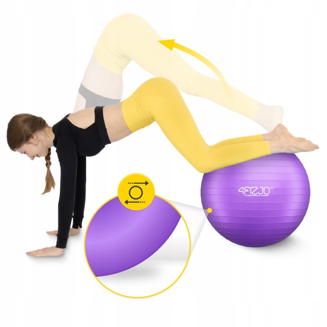 Мяч для фитнеса (фитбол) 4FIZJO 65 см Anti-Burst Violet (P-5905973404778)