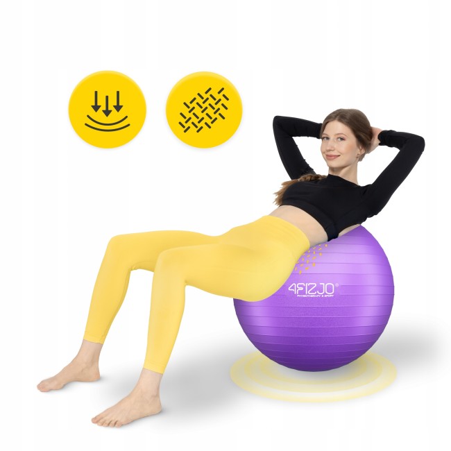 Мяч для фитнеса (фитбол) 4FIZJO 65 см Anti-Burst Violet (P-5905973404778)