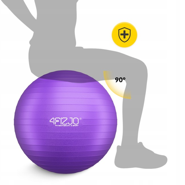 Мяч для фитнеса (фитбол) 4FIZJO 65 см Anti-Burst Violet (P-5905973404778)