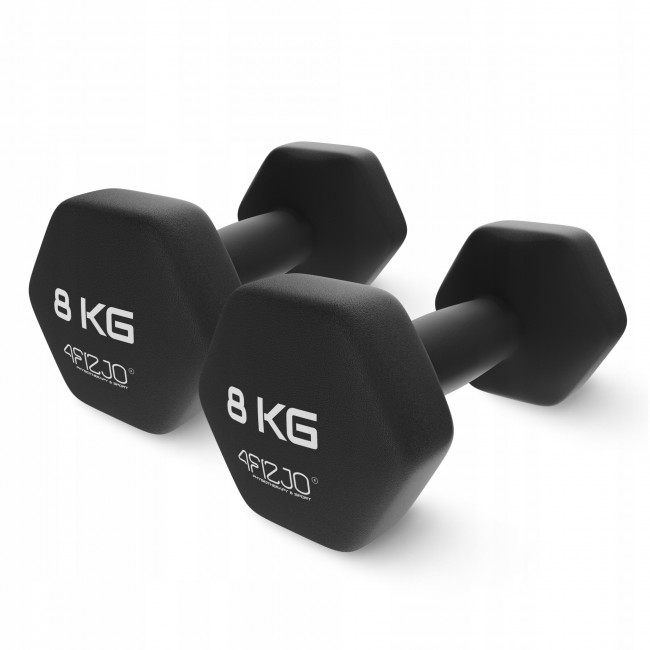 Гантели для фитнеса виниловые 4FIZJO Classic 2 x 8 кг (P-5905973403214)