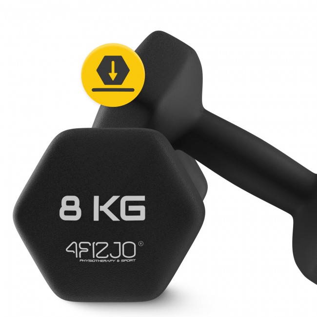 Гантели для фитнеса виниловые 4FIZJO Classic 2 x 8 кг (P-5905973403214)