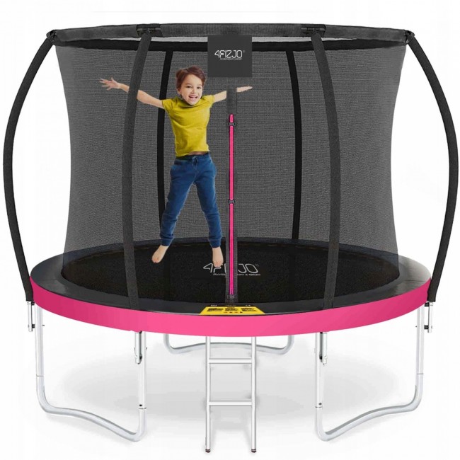 Батут із внутрішньою сіткою 4FIZJO PRO 8FT 252 см Black/Pink (P-5907739314550) Батут із внутрішньою сіткою 4FIZJO PRO 8FT 252 см Black/Pink (P-5907739314550)