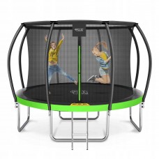 Батут с внутренней сеткой 4FIZJO PRO 12FT 374 см Black/Green (P-5907739314185)