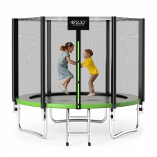 Батут із внутрішньою сіткою 4FIZJO Classic 8FT 252 см Black/Green (P-5907739314123)