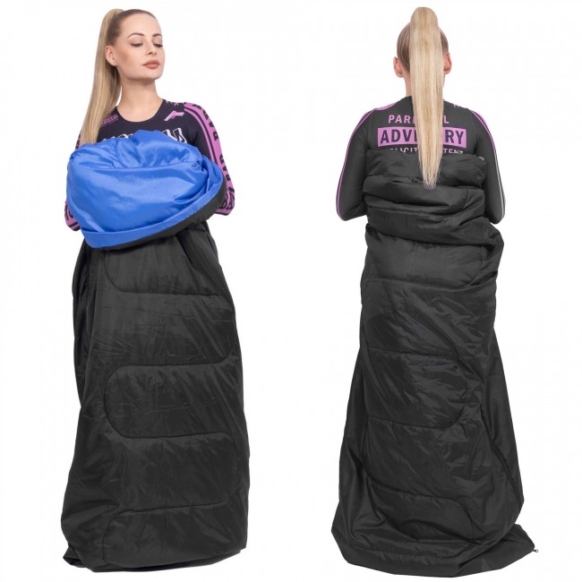 Спальный мешок (спальник) Springos 2 в 1 CS0044 +10 ...+25 °C R Black/Blue