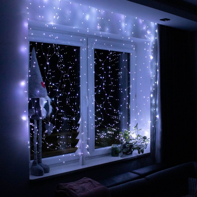 Гирлянда водопад (штора) Springos 3 x 3 м 300 LED Pilot USB CL4023 Cold White