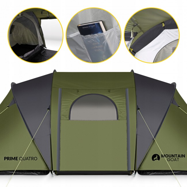 Намет туристичний Mountain Goat Prime Quatro 4-місний Olive (P-5905973406598)