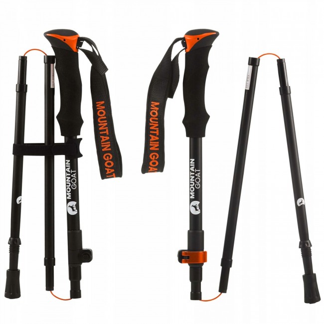 Трекинговые палки Mountain Goat Pro+ 43-130 см Black/Orange (P-5907739318251)