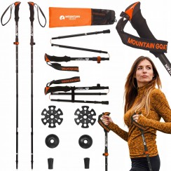 Трекінгові палиці Mountain Goat Pro+ 43-130 см Black/Orange (P-5907739318251)
