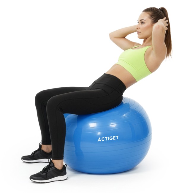 М'яч для фітнесу (фітбол) Actiget 75 см із насосом ACT0147 Blue