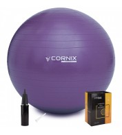 М'яч для фітнесу (фітбол) Cornix 55 см Anti-Burst XR-0016 Violet