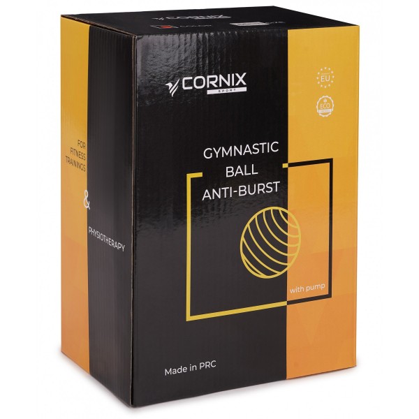 Мяч для фитнеса (фитбол) Cornix 75 см Anti-Burst XR-0026 Black
