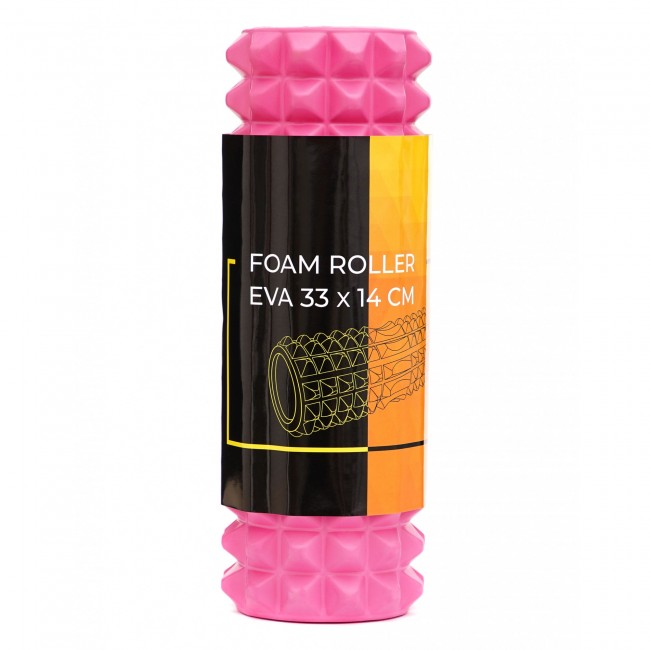 Массажный ролик Cornix EVA 33 x 14 см (валик, роллер) XR-0327 Pink