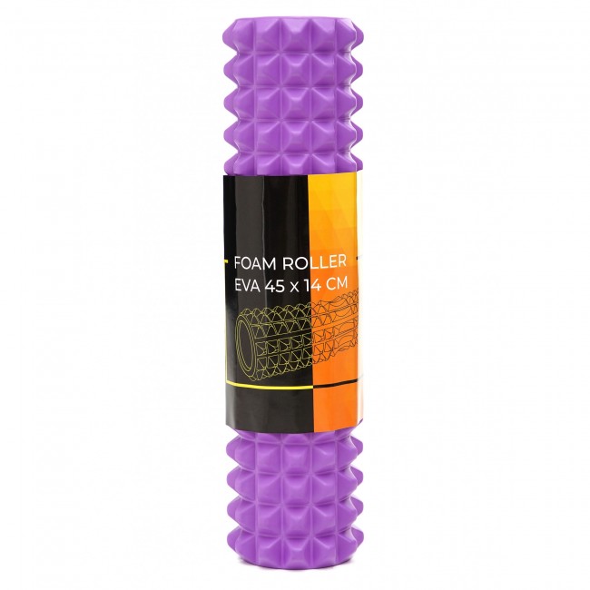 Массажный ролик Cornix EVA 45 x 14 см (валик, роллер) XR-0333 Violet