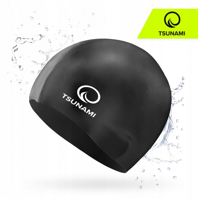 Шапочка для плавання TSUNAMI Kids дитяча Black (P-5905973401791)