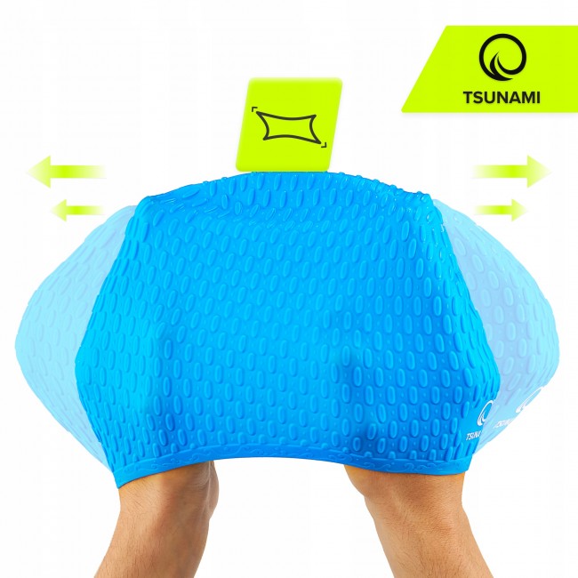 Шапочка для плавання TSUNAMI Texture Blue (P-5905973401906)