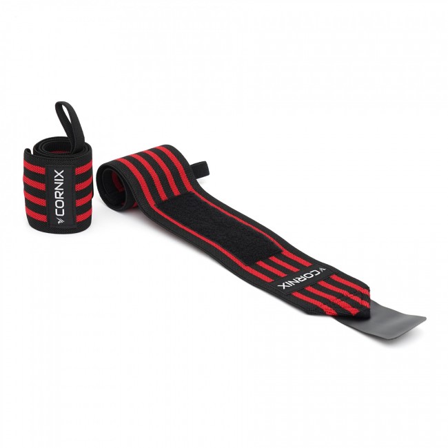 Бинты для запястий (кистевые бинты) Cornix Wrist Wraps XR-0195 Black/Red Бинты для запястий (кистевые бинты) Cornix Wrist Wraps XR-0195 Black/Red