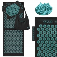 Коврик акупунктурный с подушкой 4FIZJO Eco Mat XL Аппликатор Кузнецова Black/Blue (P-5907739317452)