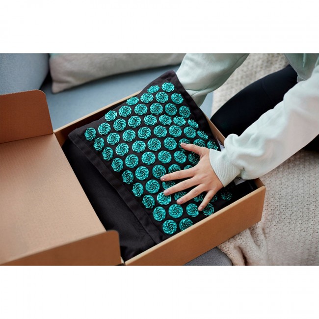 Килимок акупунктурний з подушкою 4FIZJO Eco Mat XL Аплікатор Кузнєцова Black/Blue (P-5907739317452)