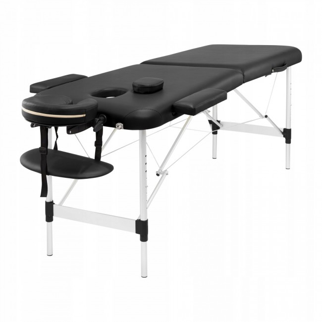Масажний стіл складний 4FIZJO Massage Table Alu W70 Black (P-5907739318398)