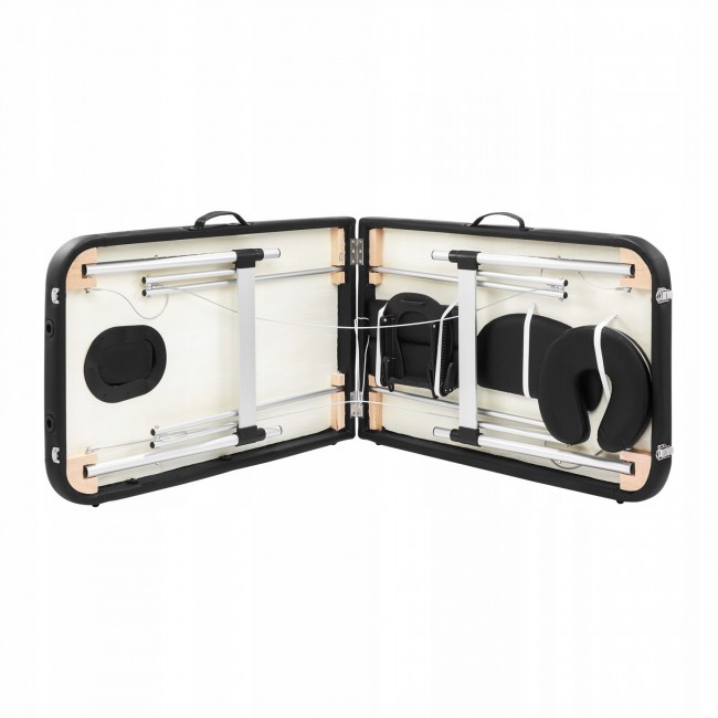 Масажний стіл складний 4FIZJO Massage Table Alu W70 Black (P-5907739318398)