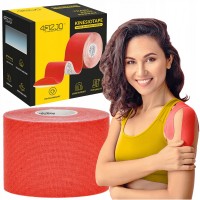 Лента кинезиологическая (кинезио тейп) 4FIZJO 5 см x 5 м Red (P-5907739318800)