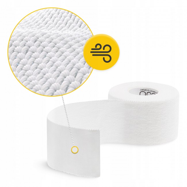 Лента кинезиологическая (кинезио тейп) 4FIZJO Rigid Tape 3.8 см x 10 м жесткая White (P-5905973400817)