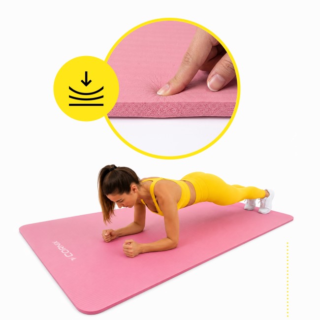 Коврик спортивный Cornix NBR XL 190 x 100 x 1.5 cм для йоги и фитнеса XR-0500 Pink