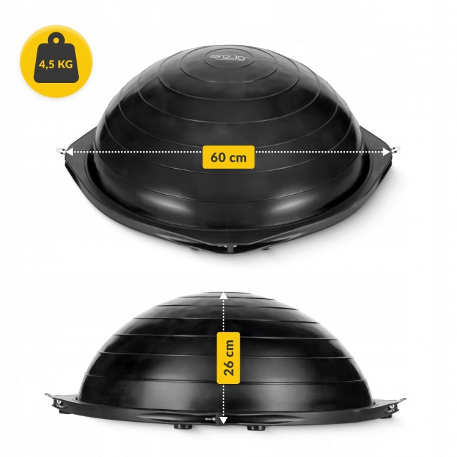 Балансувальна платформа 4FIZJO Bosu Ball 60 см Black (P-5905973402446)